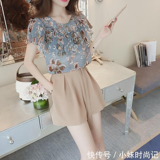 性感|炎炎夏日，浪漫又清凉当然首选雪纺衫了