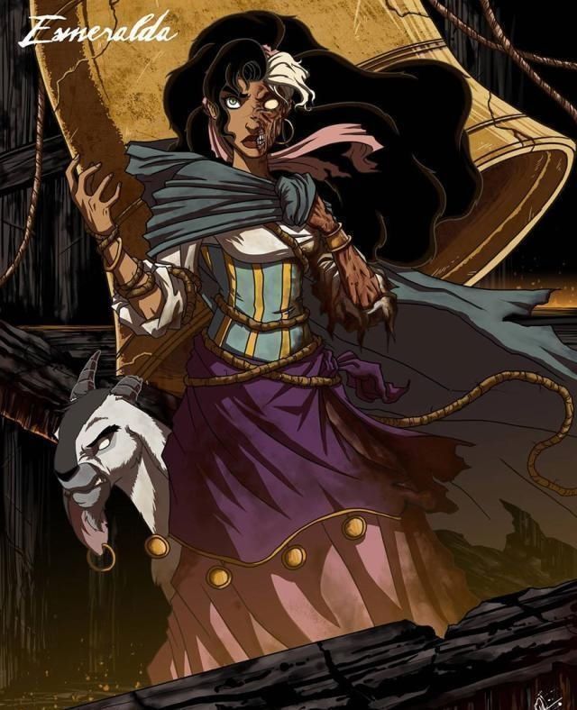 白雪公主#迪士尼公主变成恐怖“怪物”,丧尸让人害怕,吸血鬼画风妖娆