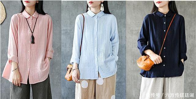 春天里时尚的棉麻衬衫穿搭，别具一格的版型，优雅大方，非常好看