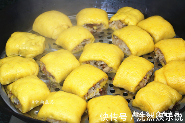 糯米饭|不会捏包子可以试试此款面食,馅料丰富很营养,越嚼越香吃不腻
