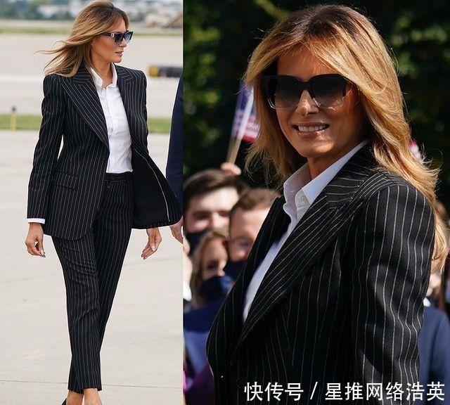 灰黑色|梅拉尼娅复古风时髦套装:灰黑色系格纹元素,冬季外套版型硬朗