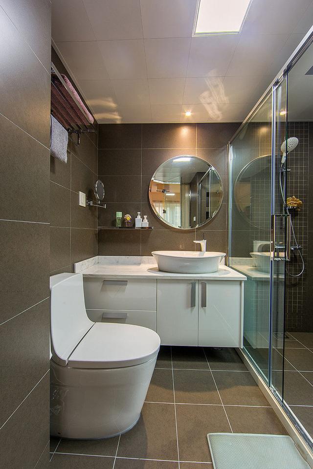 干湿|头一回见卫生间这么装,漂亮又省钱!买了房我也这么设计