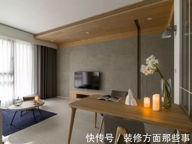 电视背景墙|76㎡现代风小户型,简单的装修却很治愈,真是越看越喜欢!