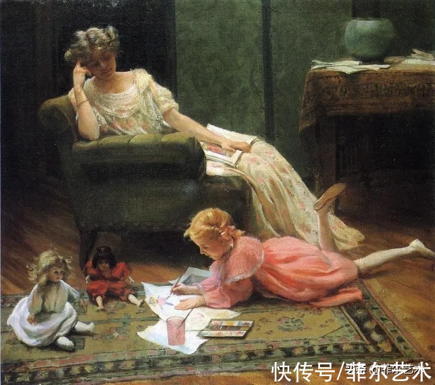 curran#美国画家画笔下的女人，犹如春天的茉莉花，清香、娇艳而不失典雅