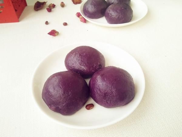 甜糯|1个紫薯,4勺糯米粉,不用烤箱,不用炸,甜糯松软,比蛋糕好吃