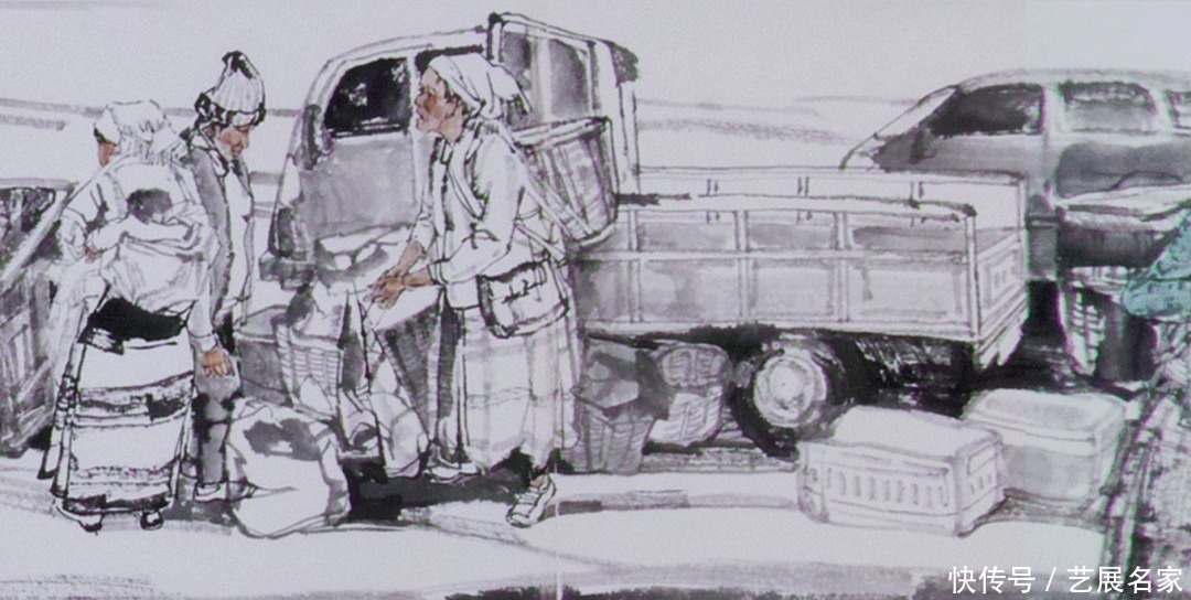  白裤瑶|【艺展中国】孙龙超民族人物手卷作品欣赏