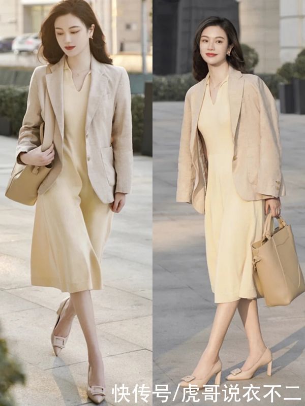 春季穿西服关键要选对内搭，这几种搭法优雅又气质，轻松化身女神