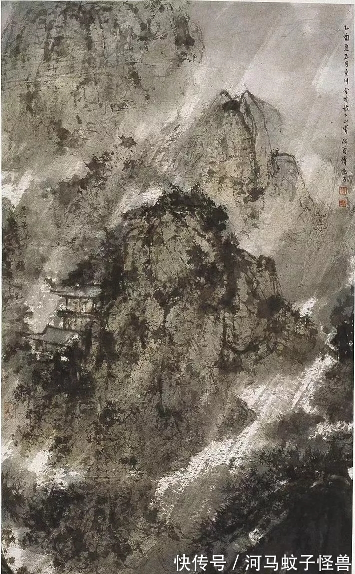 山水画#一笔写尽千山万水,高逸绝尘!傅抱石山水画