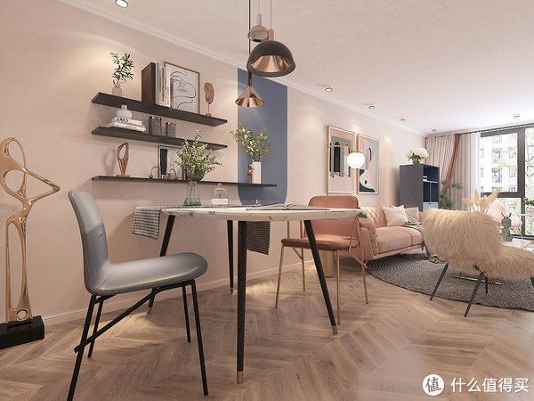 卧室|参观完47岁阿姨的家,感觉自叹不如,仅有47㎡却装修很敞亮又前卫