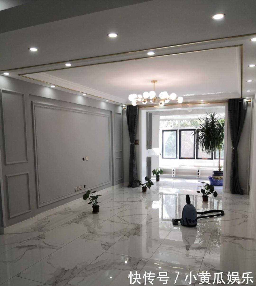 完工|140平新房，历时四个月完工，全屋铺贴瓷砖，还没家具就很漂亮