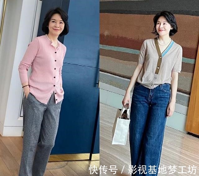 针织衫 这才是50岁+女人的夏日穿搭!不花哨、不装嫩、演绎成熟美!