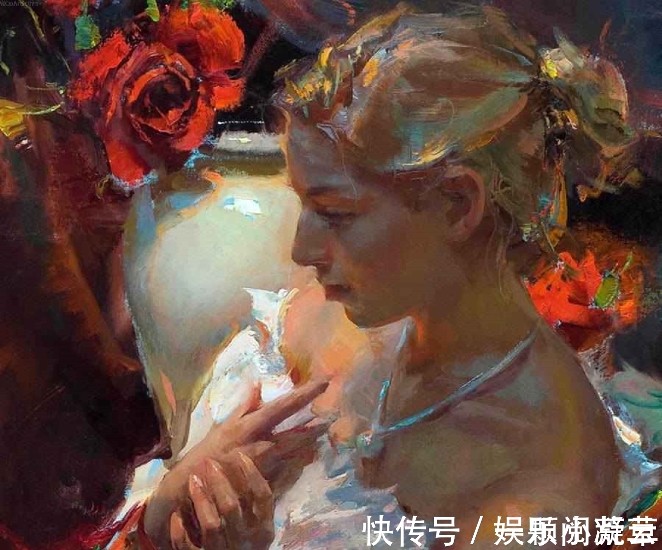 写实艺术#田园中的女人,如诗般的意境——美国顶级油画家丹尼尔的写实艺术