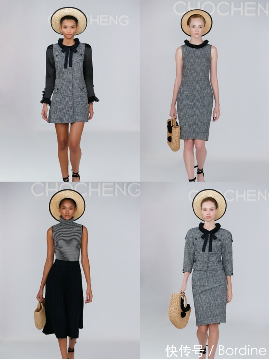 黑边|Chocheng 2021春夏,黑边帽的搭配,在黑白造型中比较吸睛