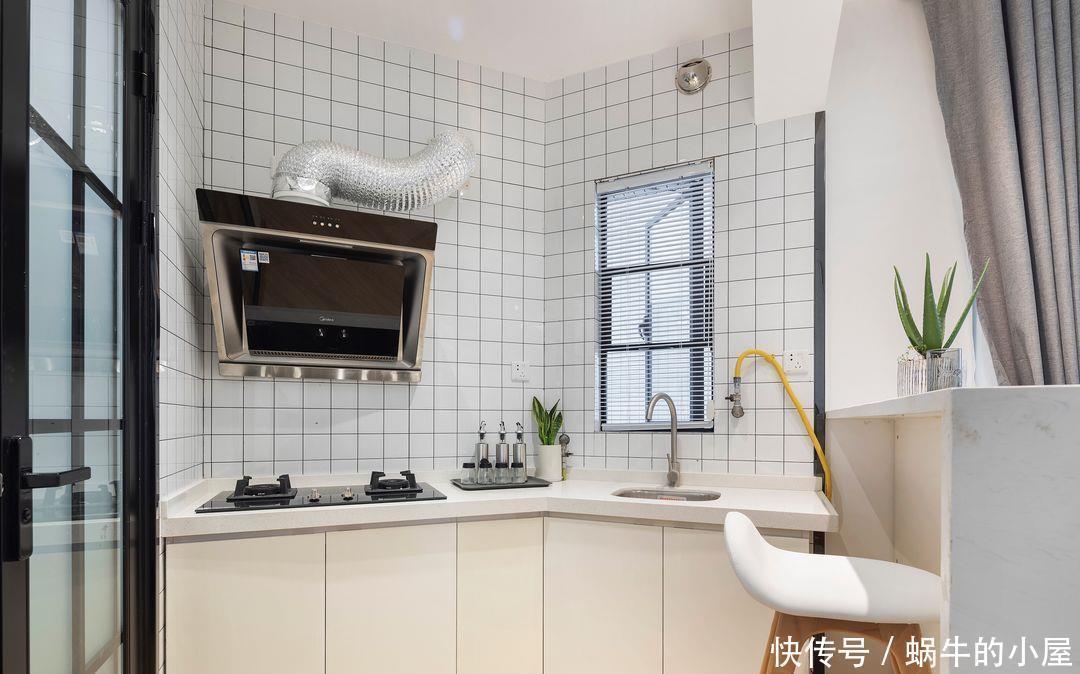 餐厨区|她的24㎡奇葩户型公寓,功能全收纳足,一人住生活也要优雅体面!