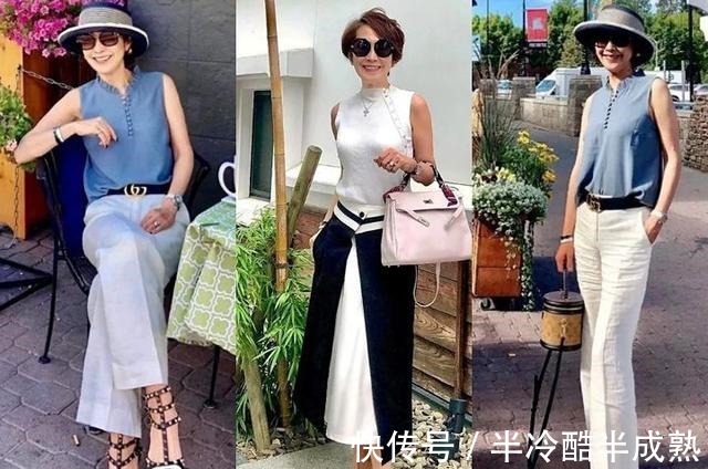 搭配 50、60岁别穿“奶奶装”，学这两位中年时尚博主的穿搭，减龄高级！
