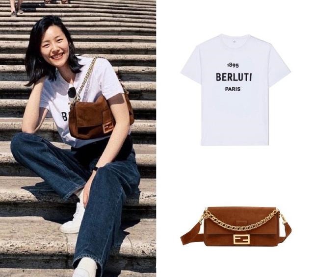 tips 33岁刘雯终于奢侈一回，穿4000T恤去罗马旅游，这打扮真是超模！