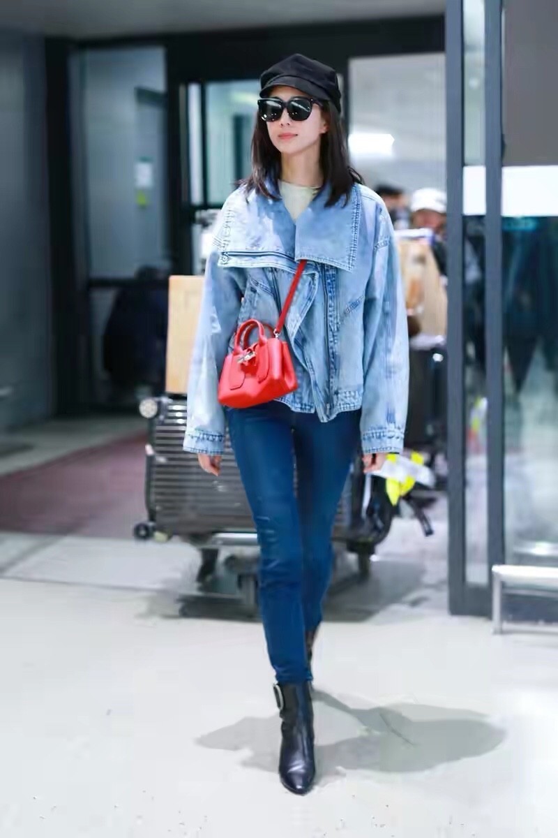 裤装|张钧甯不愧为真女神,穿牛仔外套超时髦,打扮简单却难掩高级感