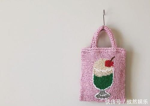 erikato#把编织玩出新创意,棒针、钩针结合起来,提花也能用钩针表现