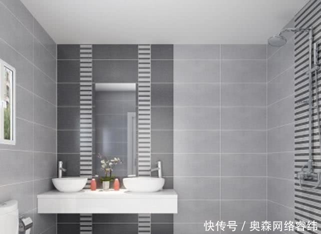 灰色|卫生间墙砖选用灰色，不仅时尚，而且还很有质感呢！
