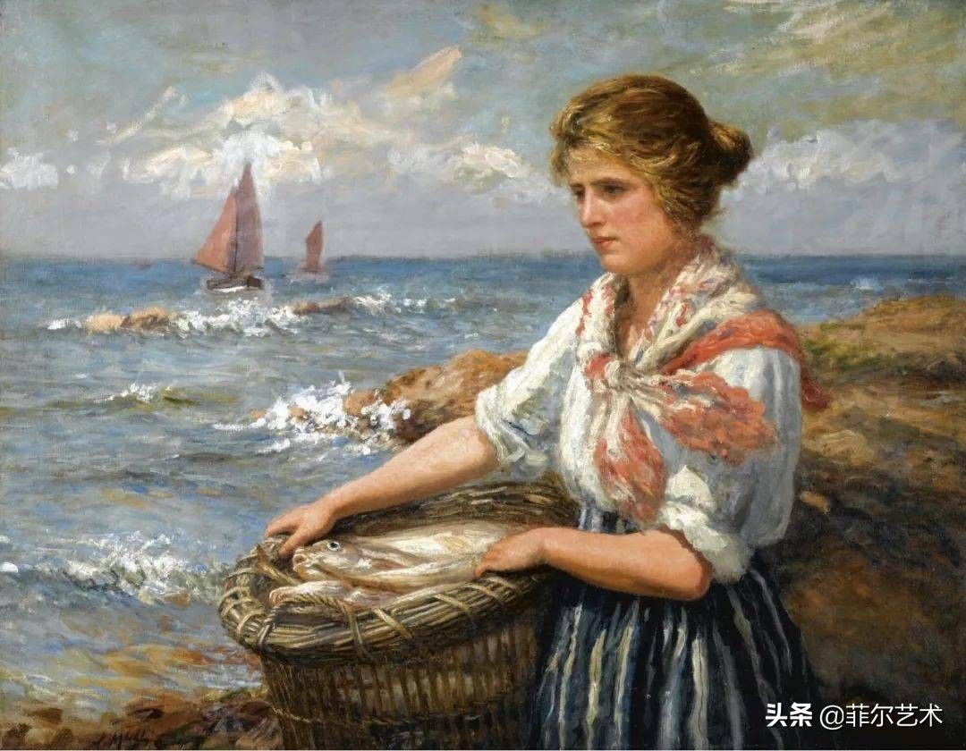 画家|苏格兰画家约翰·麦基的“女人与海”油画艺术作品欣赏