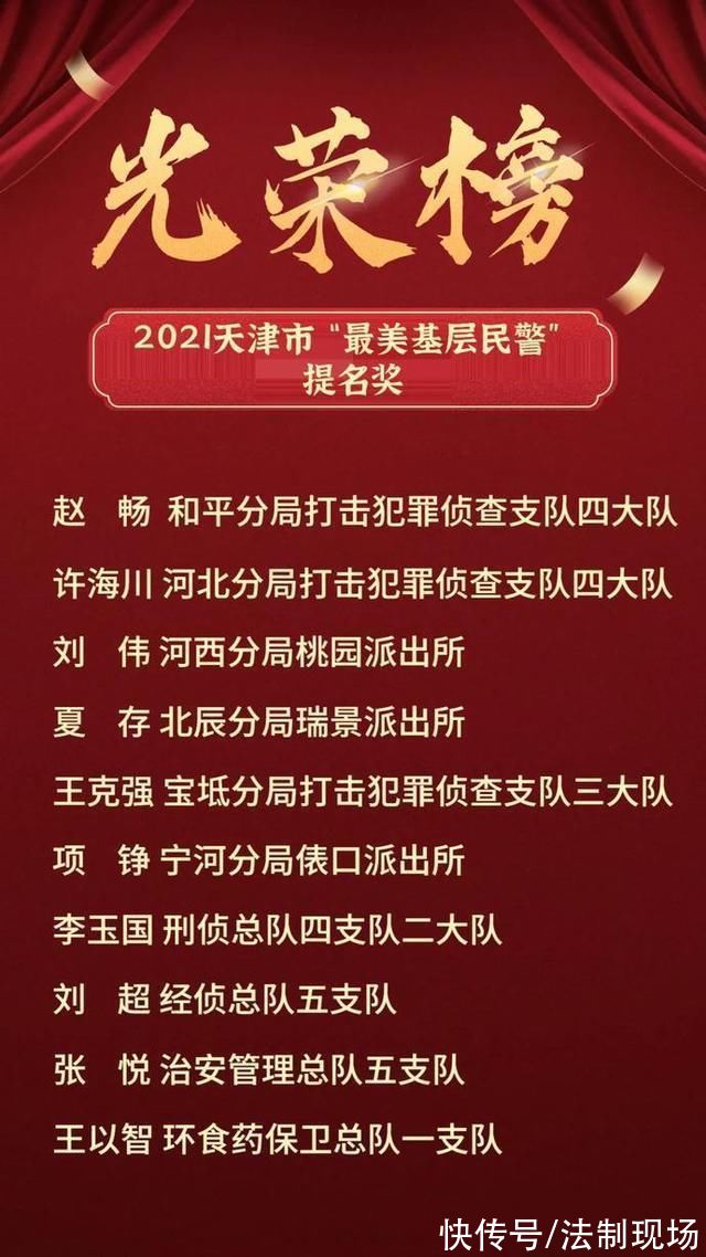 公安|2021天津市“最美基层民警”评选结果揭晓