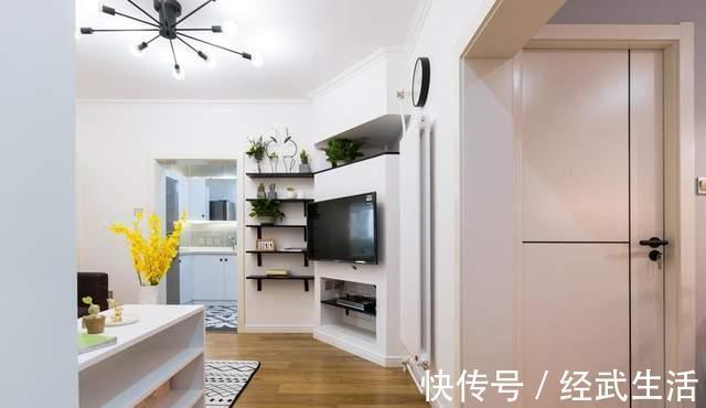 餐厨|50m2老破小爆改:餐厨合并功能叠加,一居改两室,精致又清新!