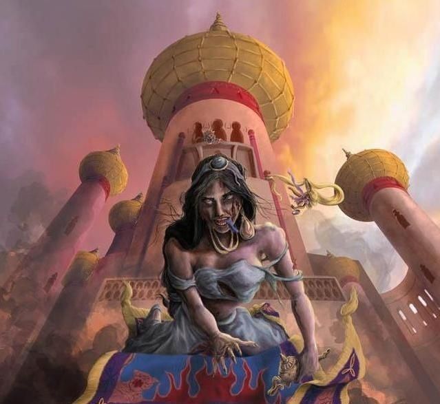 白雪公主#迪士尼公主变成恐怖“怪物”,丧尸让人害怕,吸血鬼画风妖娆