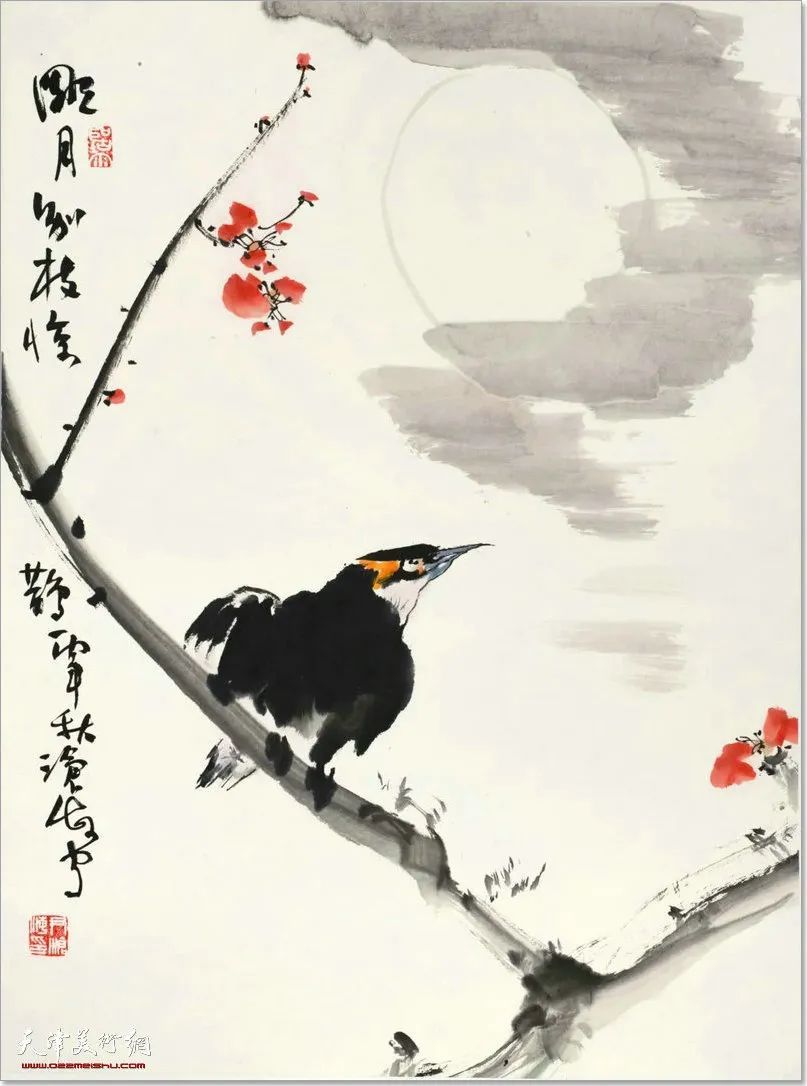 33cm|尹沧海教授八哥作品欣赏:融历代名家的绘画语言于一体