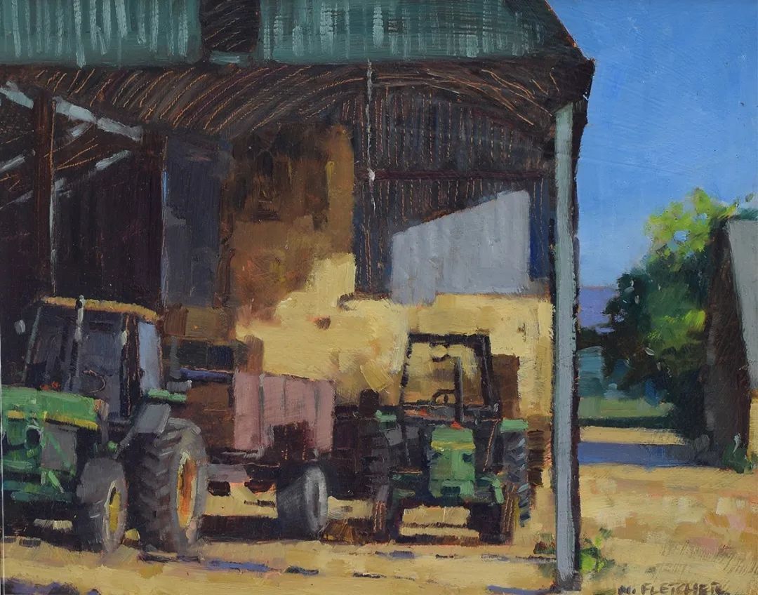 田园风光画@他用画笔,勾勒出一幅幅唯美动人的田园风光画