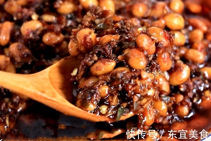 红椒|秋天教你做香辣黄豆酱,黄豆不用发酵,简单一煮,香辣入味,下饭