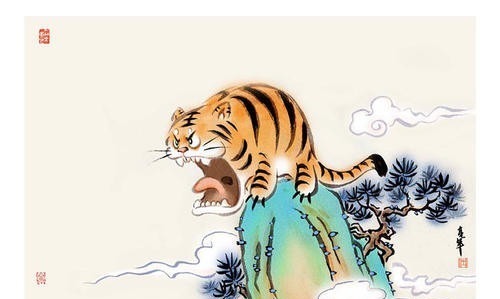 唐伯虎@他画一幅《虎啸山居图》,落款故意改成唐伯虎,结果被山寨百万次