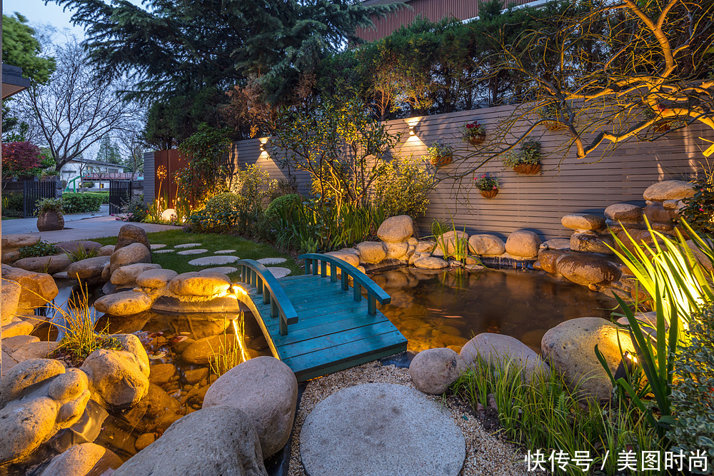 鱼池的设计|庭院鱼池:14个景观鱼池设计,学会这5点可以在院子里挖鱼池了