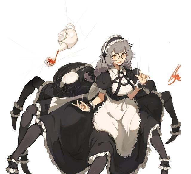 拟人|蜘蛛也能变成美少女这位画师口味太硬核,但仔细一看还挺可爱