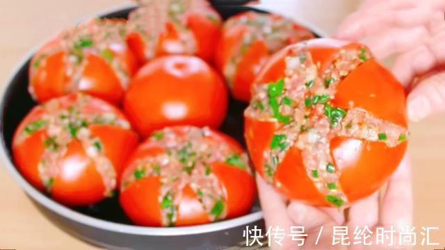 西红柿|把1斤猪肉塞7个西红柿里，半小时后变美味，做法头一次见
