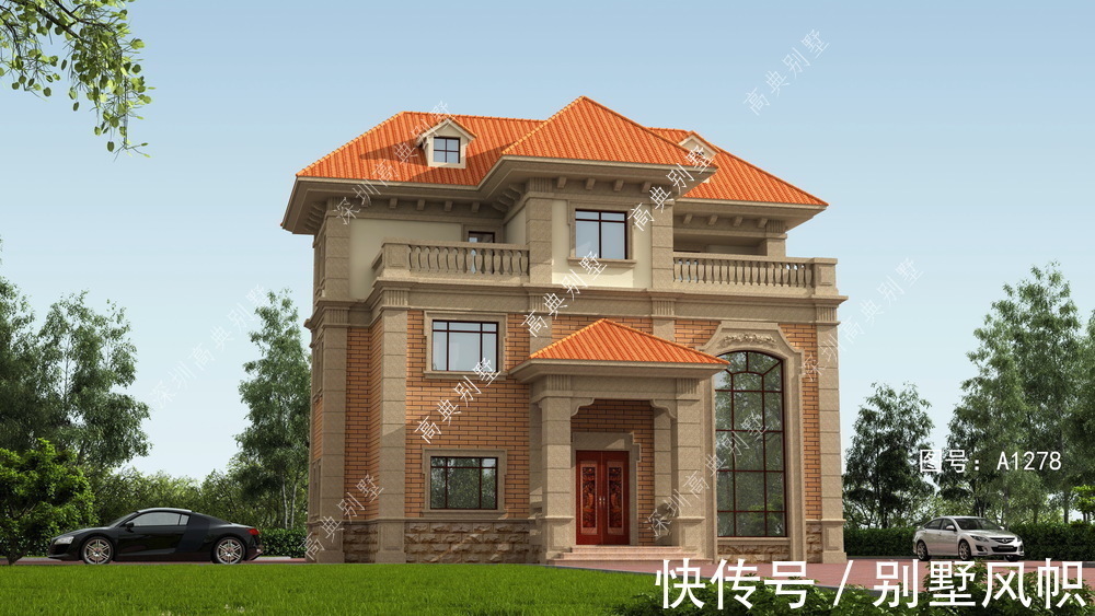 双阳台|双阳台欧式别墅,外观设计得很精致,户型美观大方。