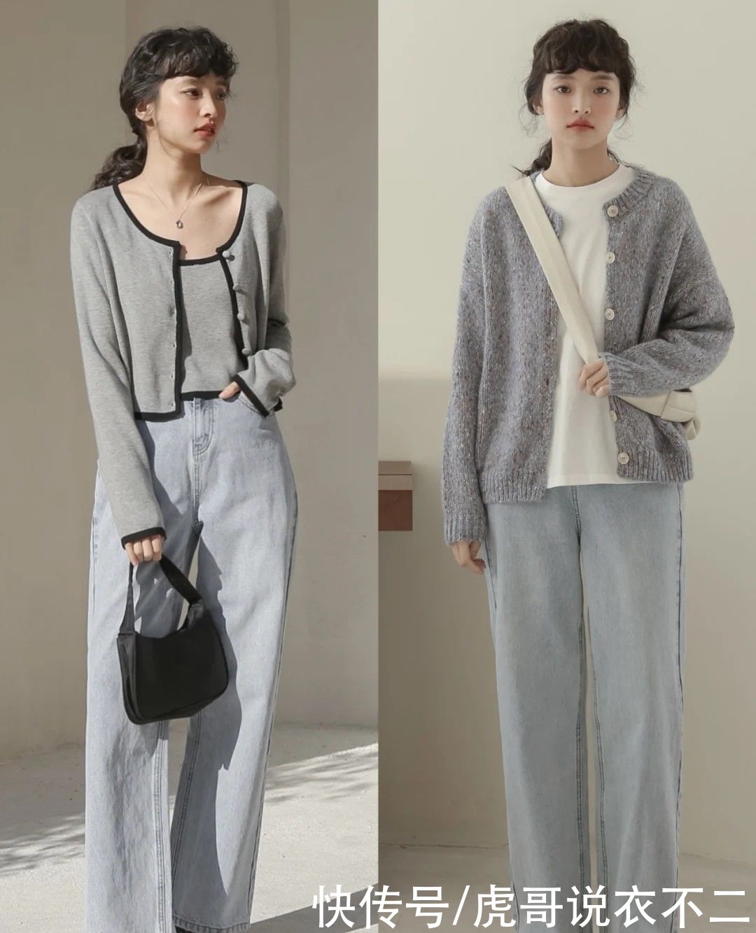 春天试试简约针织开衫，韩式“小女生风”，温柔细腻不单调