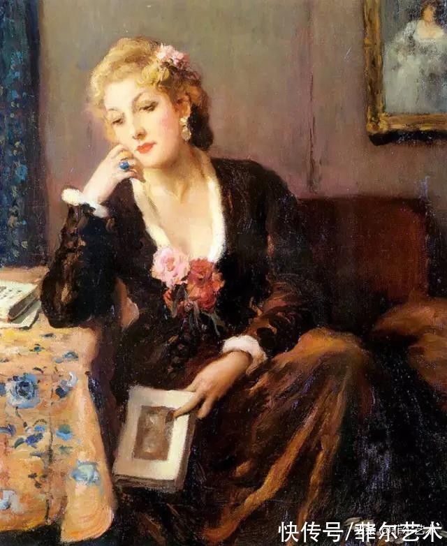 弗尔南·图森特$和谐色调,高雅绝伦~法国画家弗尔南·图森特女性人物油画赏析