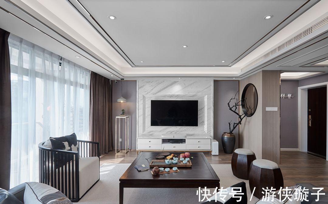 中式|180平方米大复式,绝佳观景体验,融合新中式的文艺与浪漫