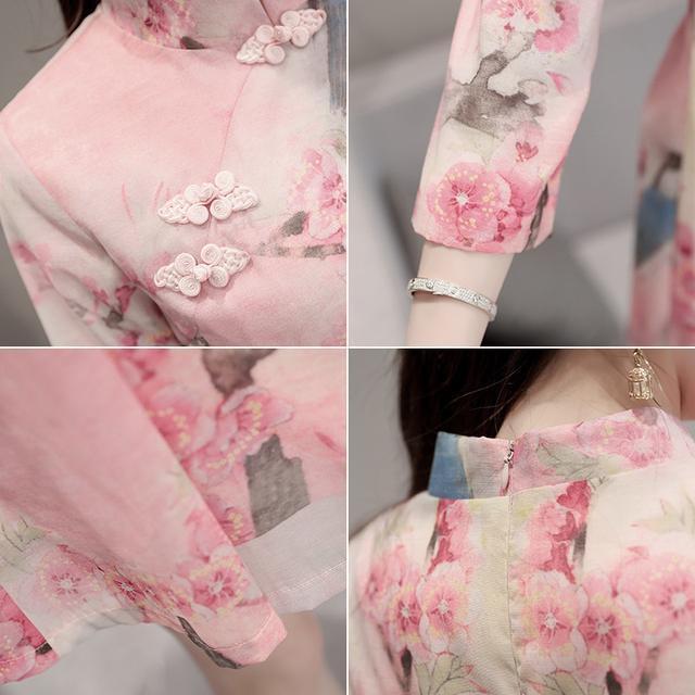 刺绣 秀丽改良版旗袍,尽显东方女性优雅韵味