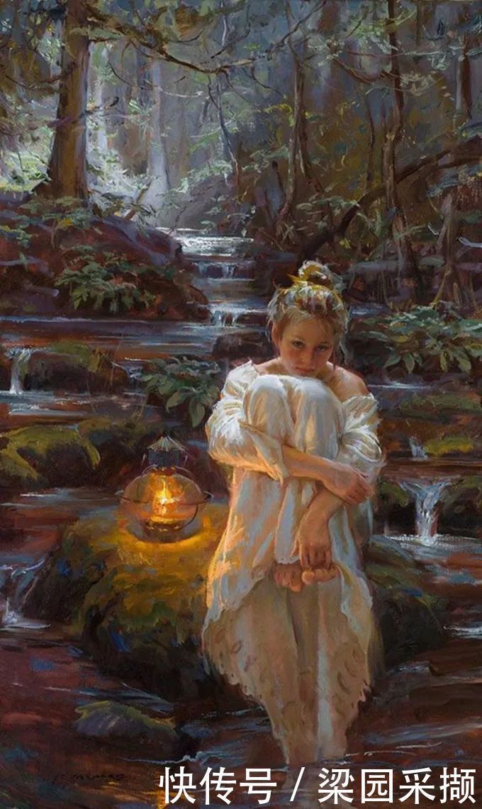 光影|油画里,光影中的美女,一美千年!