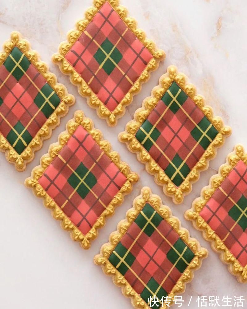 饼干|美到舍不得吃！甜品师手作花砖饼干，救救老夫的少女心！