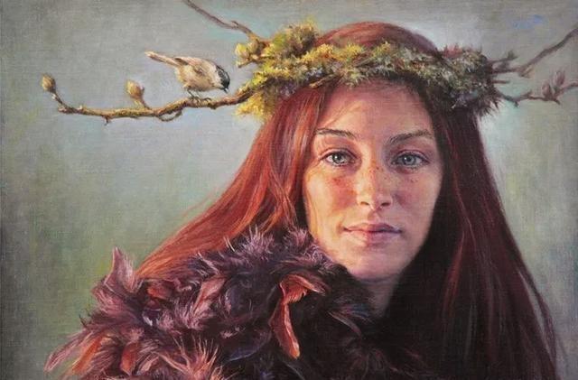 海伦·贝兰德#加拿大女艺术家现实主义人体油画,细腻逼真,引人遐思