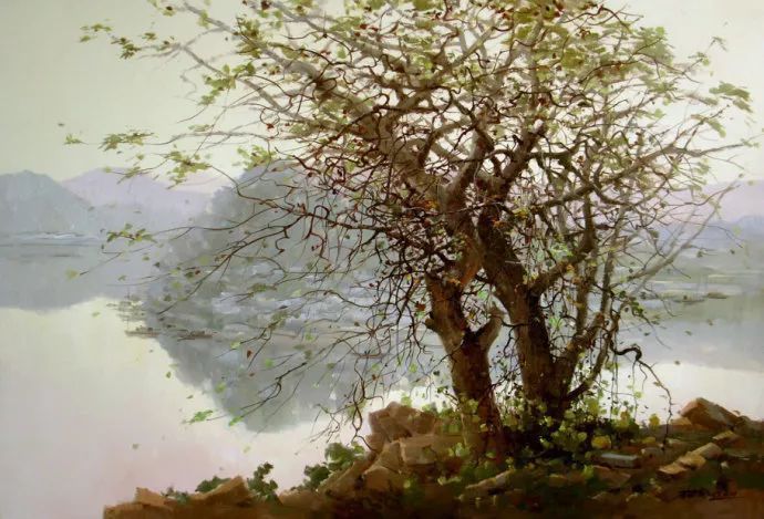 笔触|国画意境,油画笔触——石建都 笔下清新唯美的诗意油画