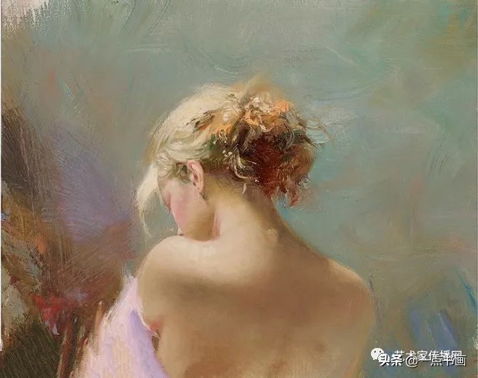 油画!皮诺德埃尼的油画人物,色彩斑斓,动静结合,光彩照人