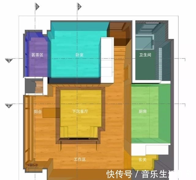 地台|60㎡小户型，地台抬高50公分后收纳能力绝了，整体效果极佳！