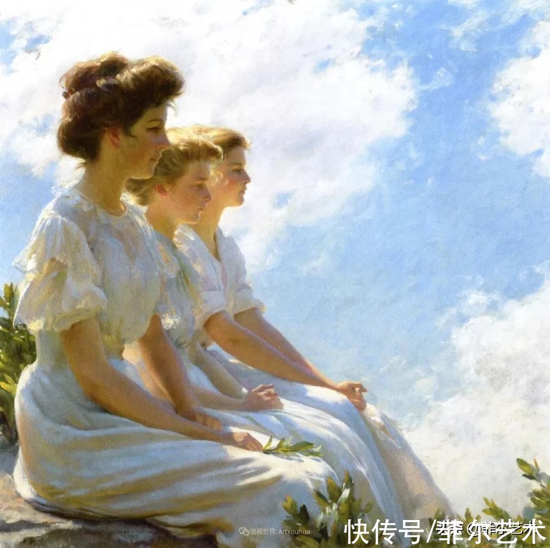 curran#美国画家画笔下的女人，犹如春天的茉莉花，清香、娇艳而不失典雅