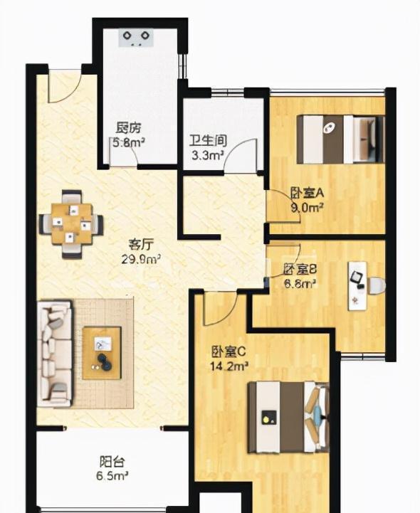 洗手池|二胎家庭的幸福蜗居,86㎡挤出三室两厅,简洁温馨,满满家的气息