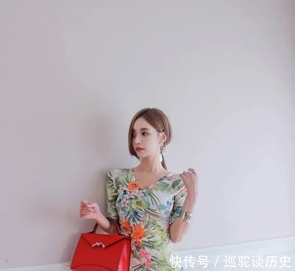 包臀裙|美图欣赏:孙允珠,热带蜜花彩绘染墨绚丽包臀裙