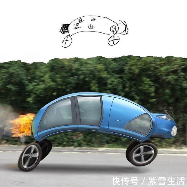 花式秀!儿子画成什么样,爸爸就能P成什么样子,花式秀父爱坐拥百万粉丝