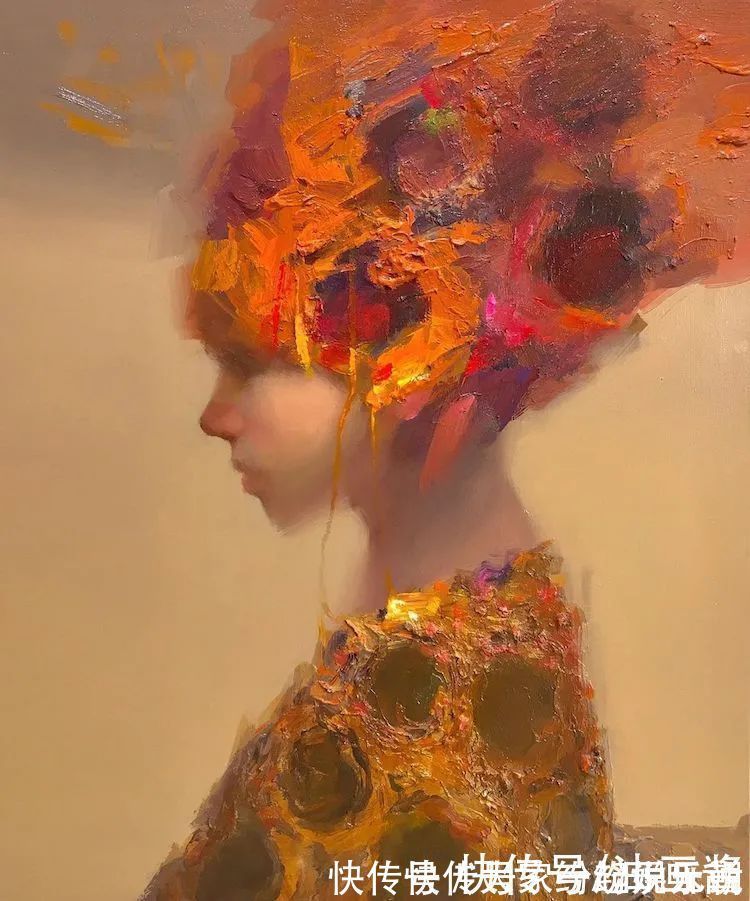 泰伊·金|他用刮刀和细腻的笔触，画出冲突感极强的女孩，比插画好看一万倍